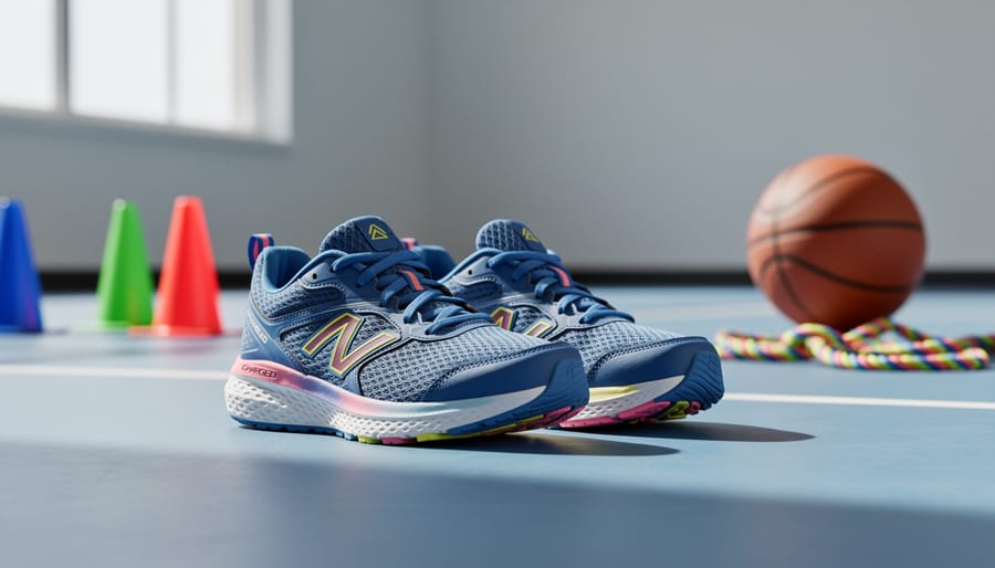 Under Armour Girls' Charged Assert 11 shoes on a playground