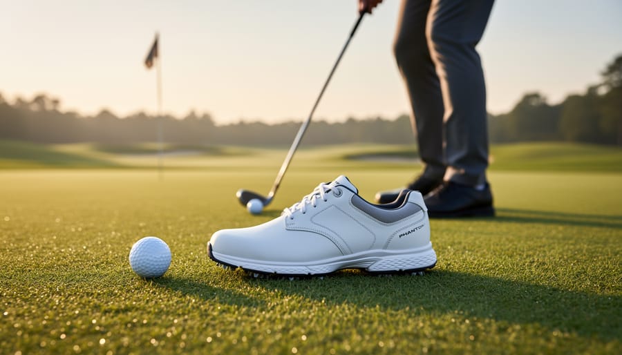 Under Armour UA Phantom Fore SL golf shoes on manicured grass