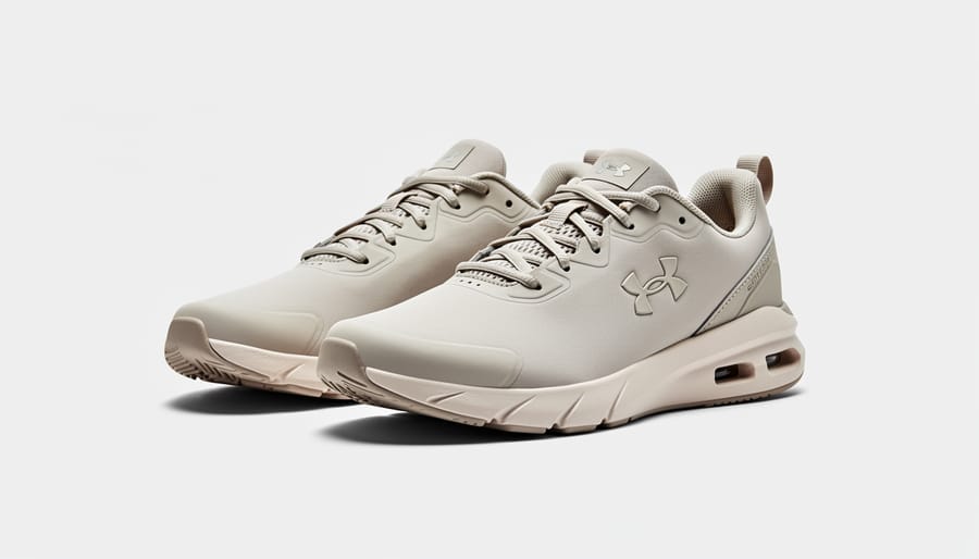 Under Armour UA Official minimalist sneakers on a city sidewalk